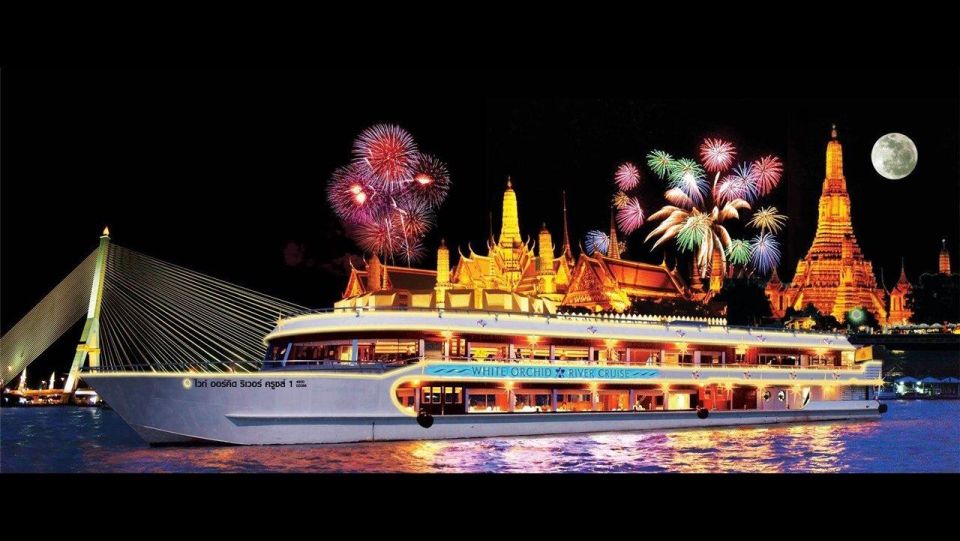 Bangkok: White Orchid Chao Phraya Dinner Cruise Freibier